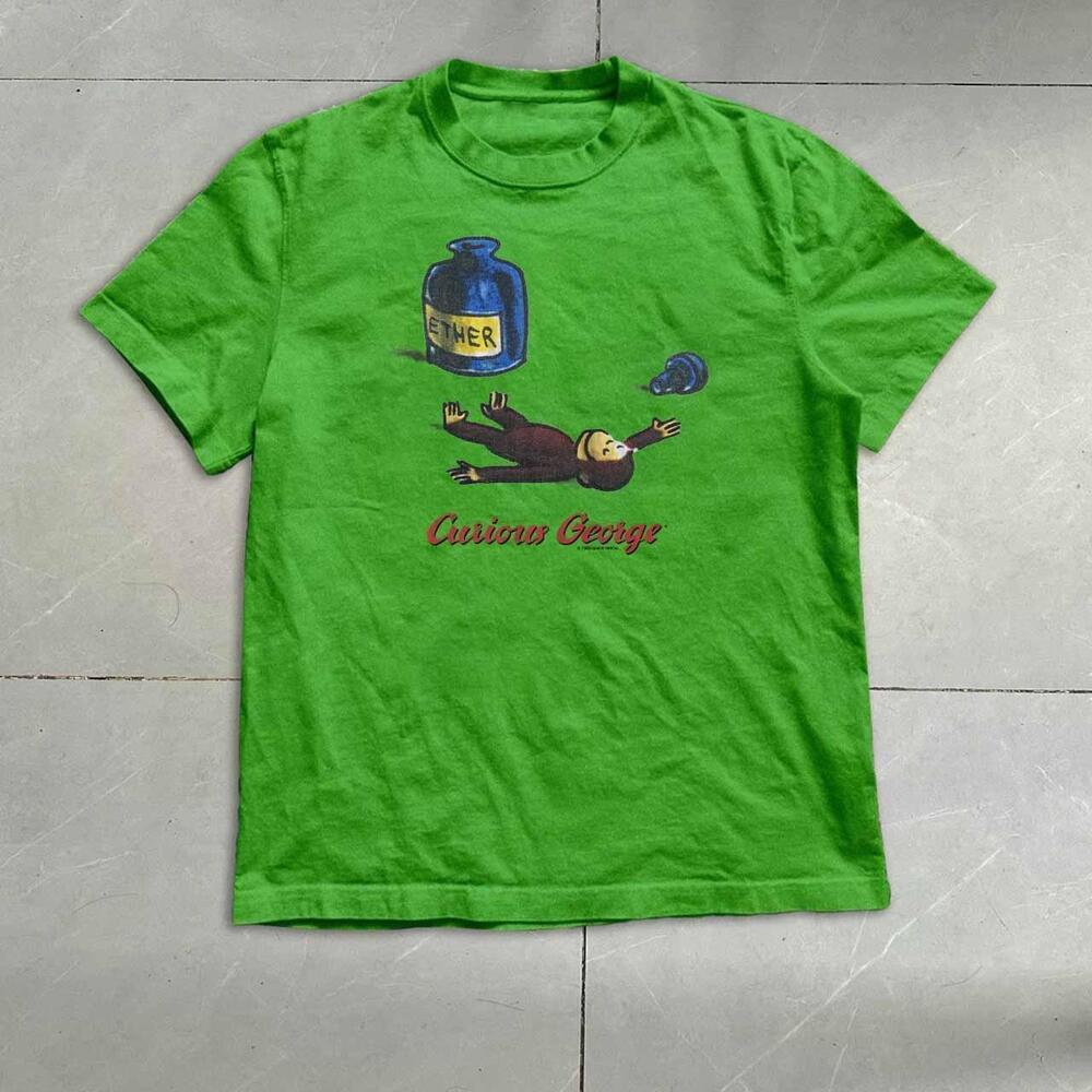 Curious George Electric Green Graphic T-Shirt